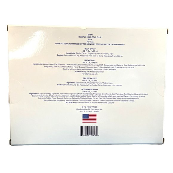 Beverly Hills Polo Club Blue Gift Set Body Spray Shower Gel After Shave Toilette - Picture 4 of 4